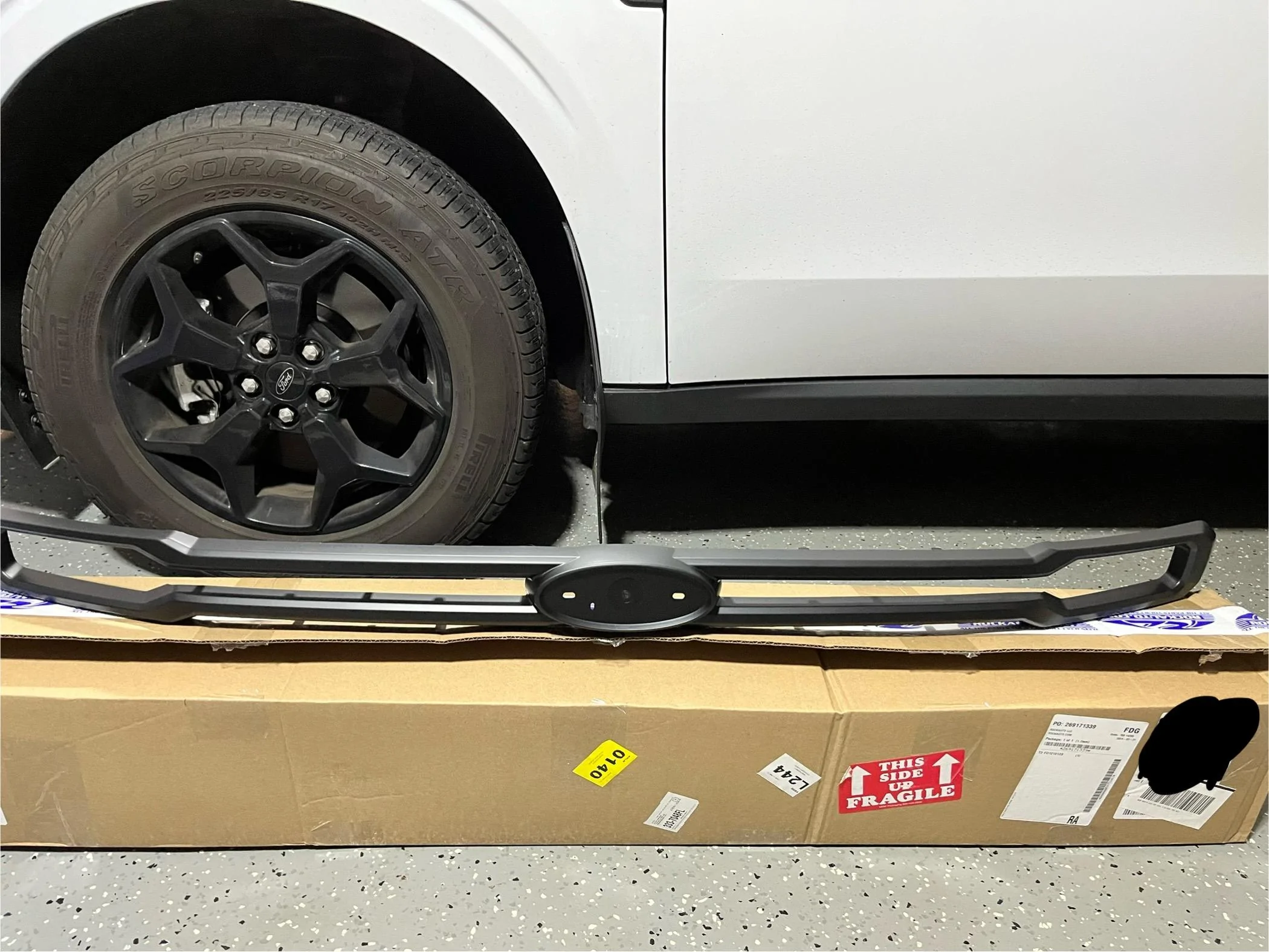 Ford Maverick Grill bar replacement IMG_7688