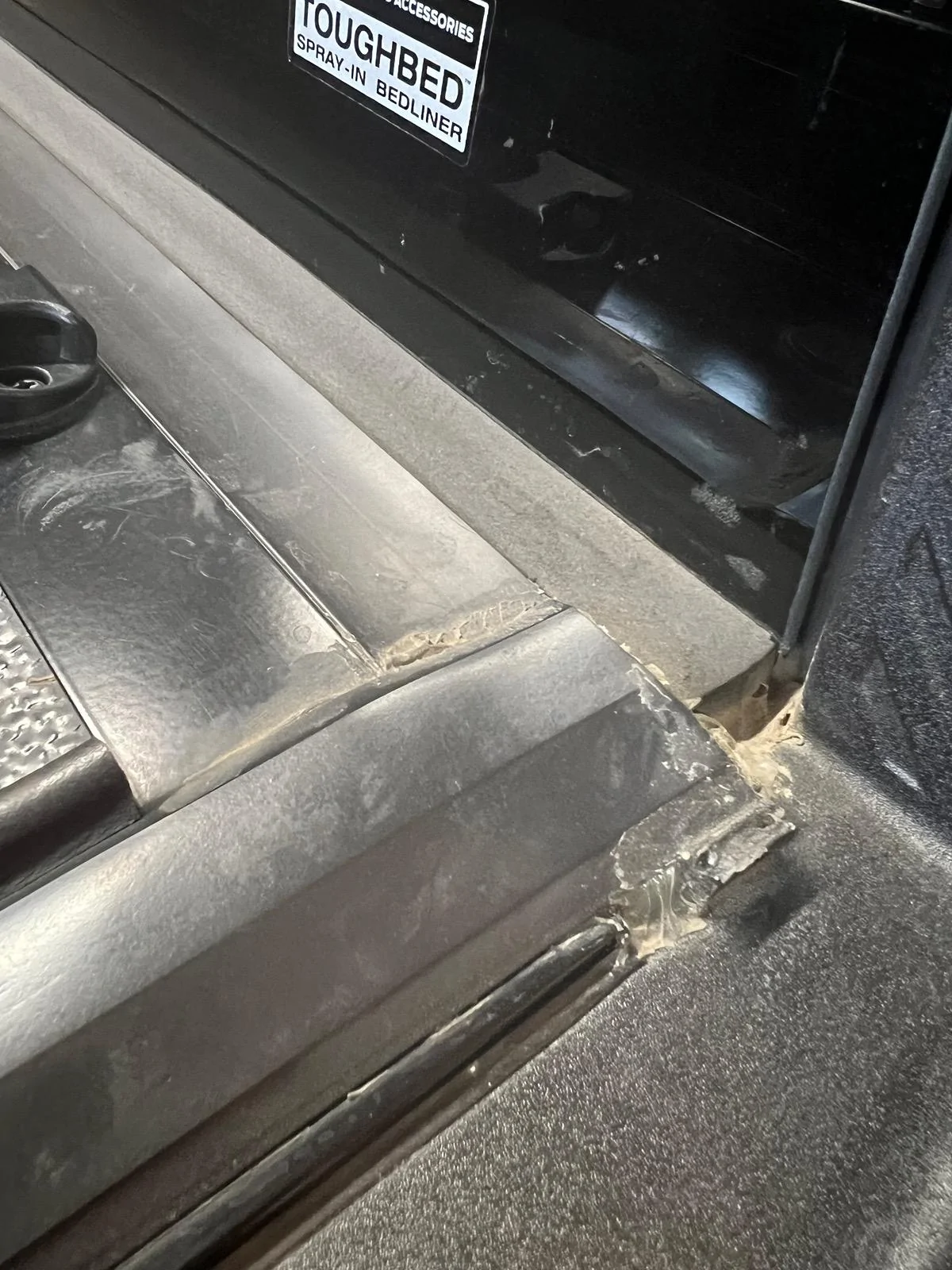 Ford Maverick OEM hard tri-fold tonneau leaks badly IMG_8034
