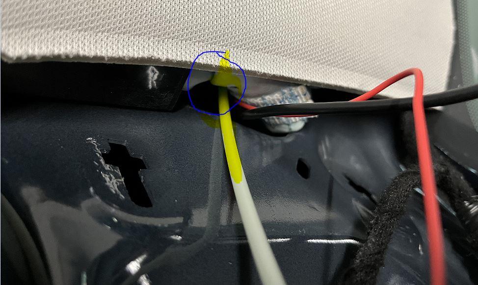 Ford Maverick Digital (LCD) Rearview Mirror (Wolfbox G900 front and rear dash cams) installed - photos & review Fishing_C-pillar_to_3rd_Brake_Light_1.JPG