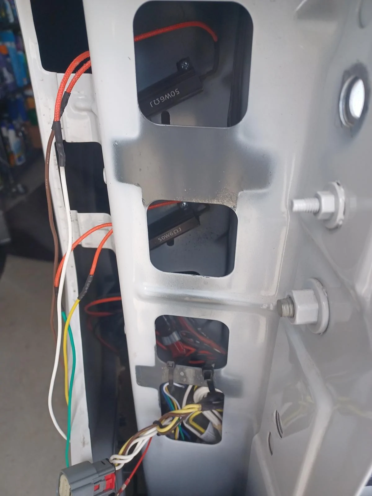 Ford Maverick Hyper Flash after Turn Signal Recall Driver Side Rear Blinker Led Resistors Mounted (2)