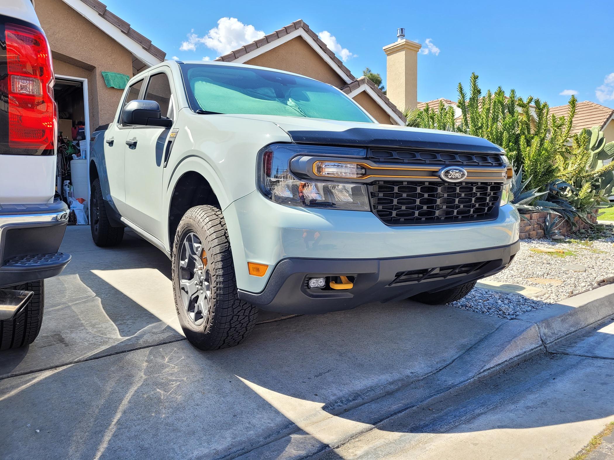 Ford Maverick Just installed my Morimoto 2Bangers with JJC-LLC.COM Brackets 20240408_144844