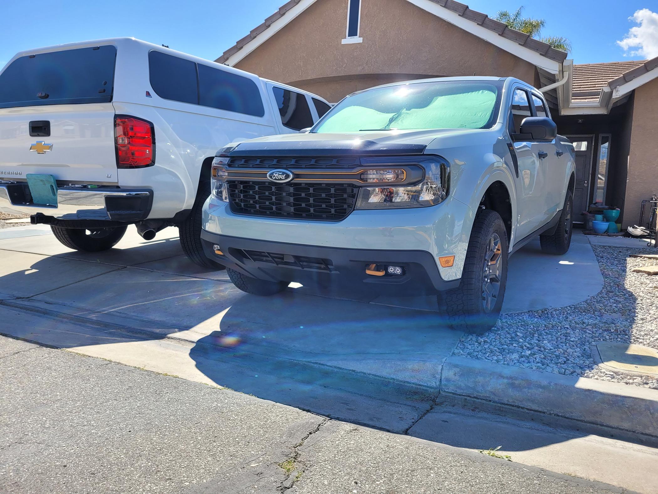 Ford Maverick Just installed my Morimoto 2Bangers with JJC-LLC.COM Brackets 20240408_144826