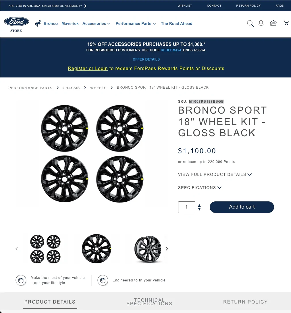Ford Maverick $1100 per wheel from Ford, I am just too old. :( 1712686488724-dt
