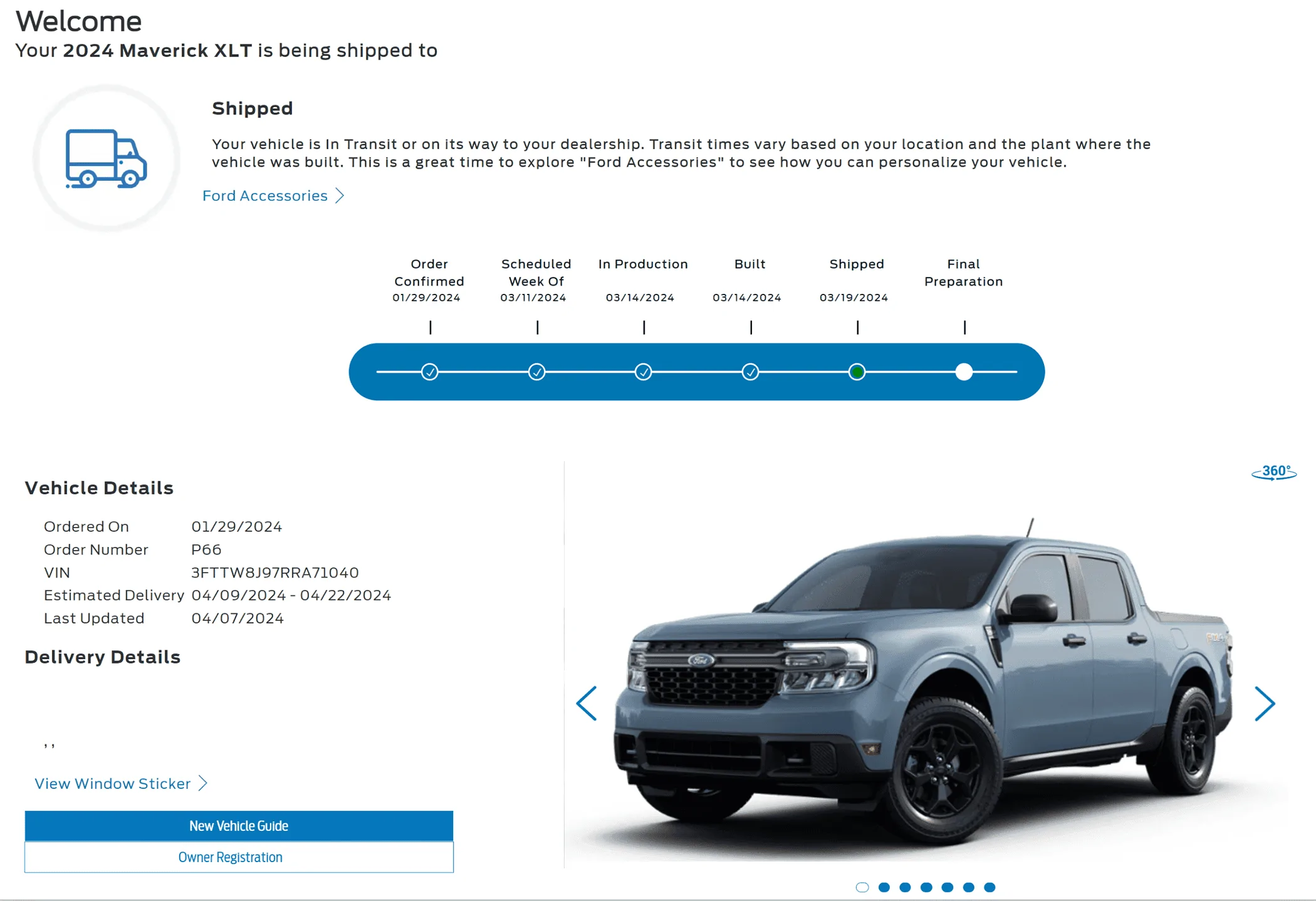 Ford Maverick My Dealership has my ordered Mav listed on their website already. missinCaptur
