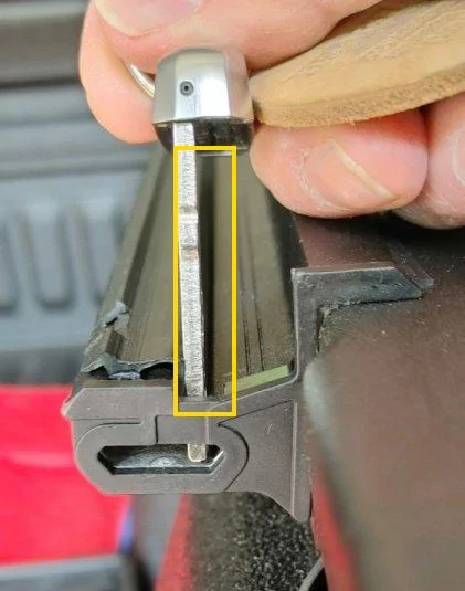 Ford Maverick OEM hard tri-fold tonneau leaks badly Tailgate End-2