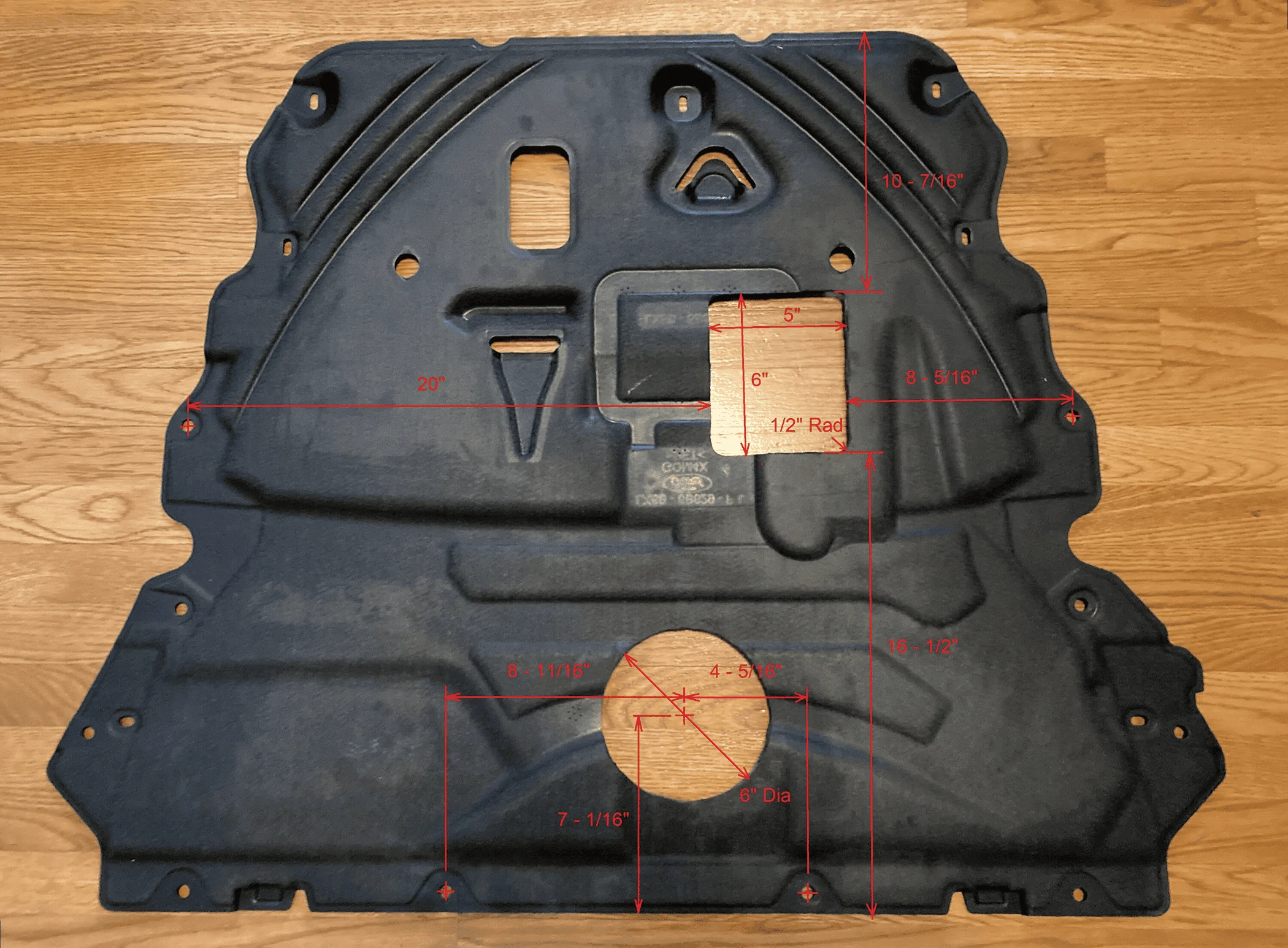 Ford Maverick Where to cut into shield to access oil filter? 1712757002270-qs