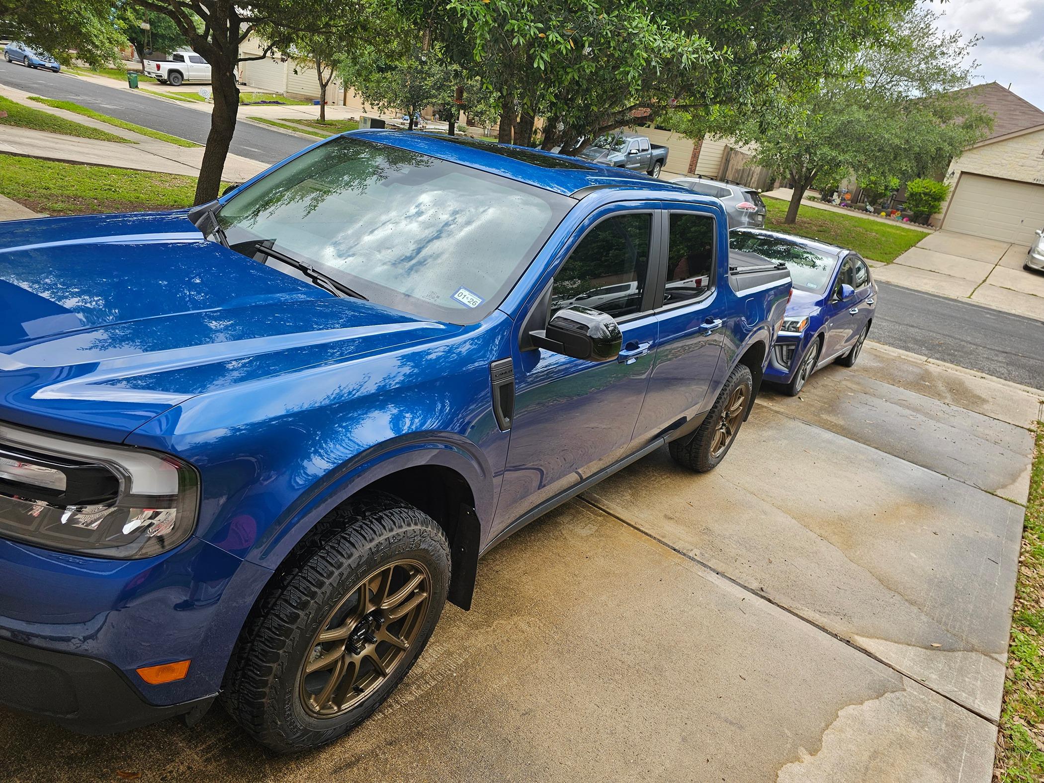 Ford Maverick Visual Comparison of Different Tires / Tire Sizes on 2022+ Maverick 20240330_162343