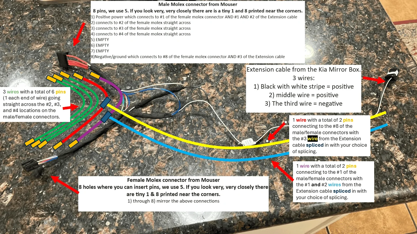 Ford Maverick Cheap auto-dimming, homelink mirror diagram