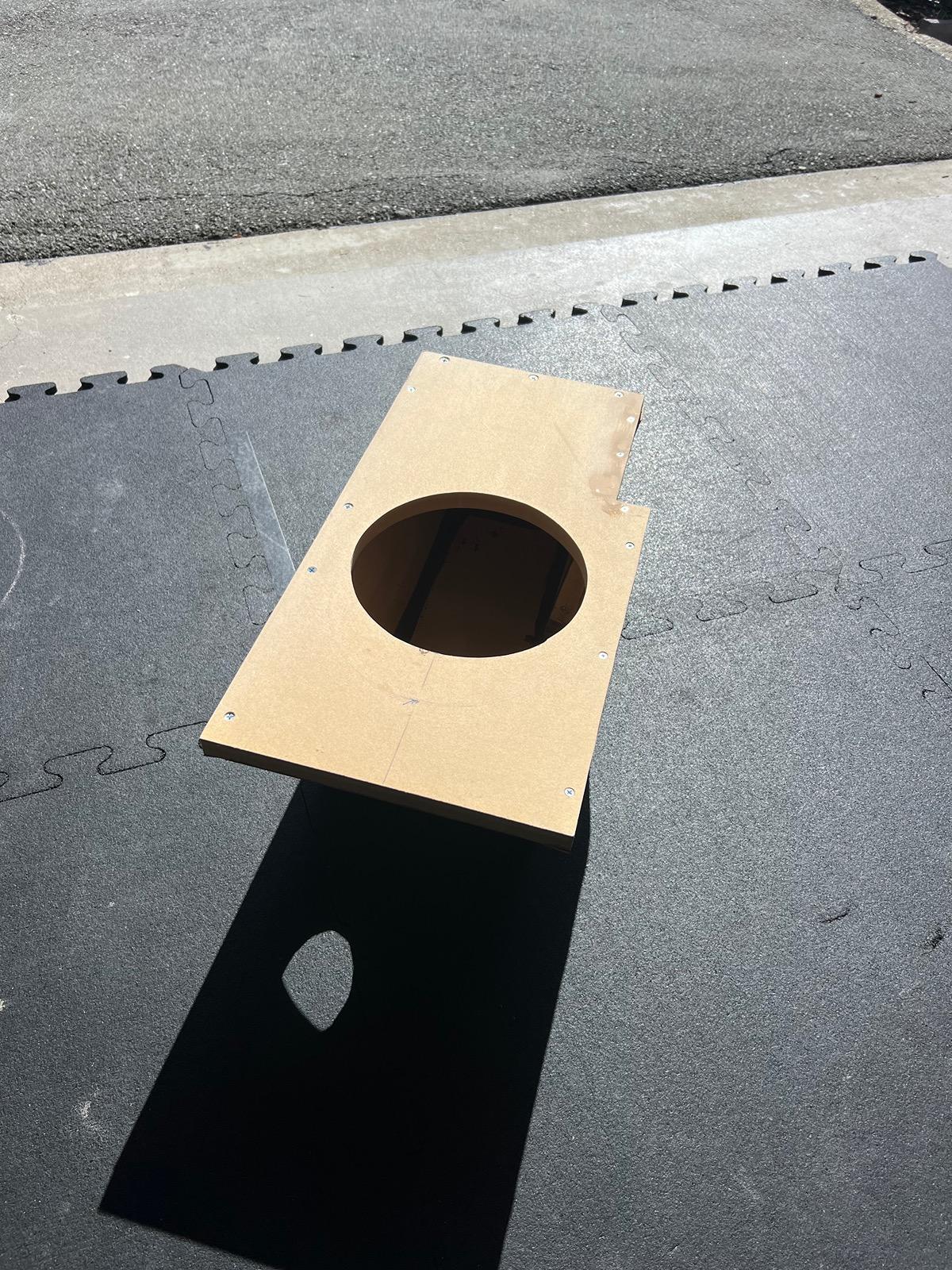 Ford Maverick Custom 8” subwoofer box IMG_4526