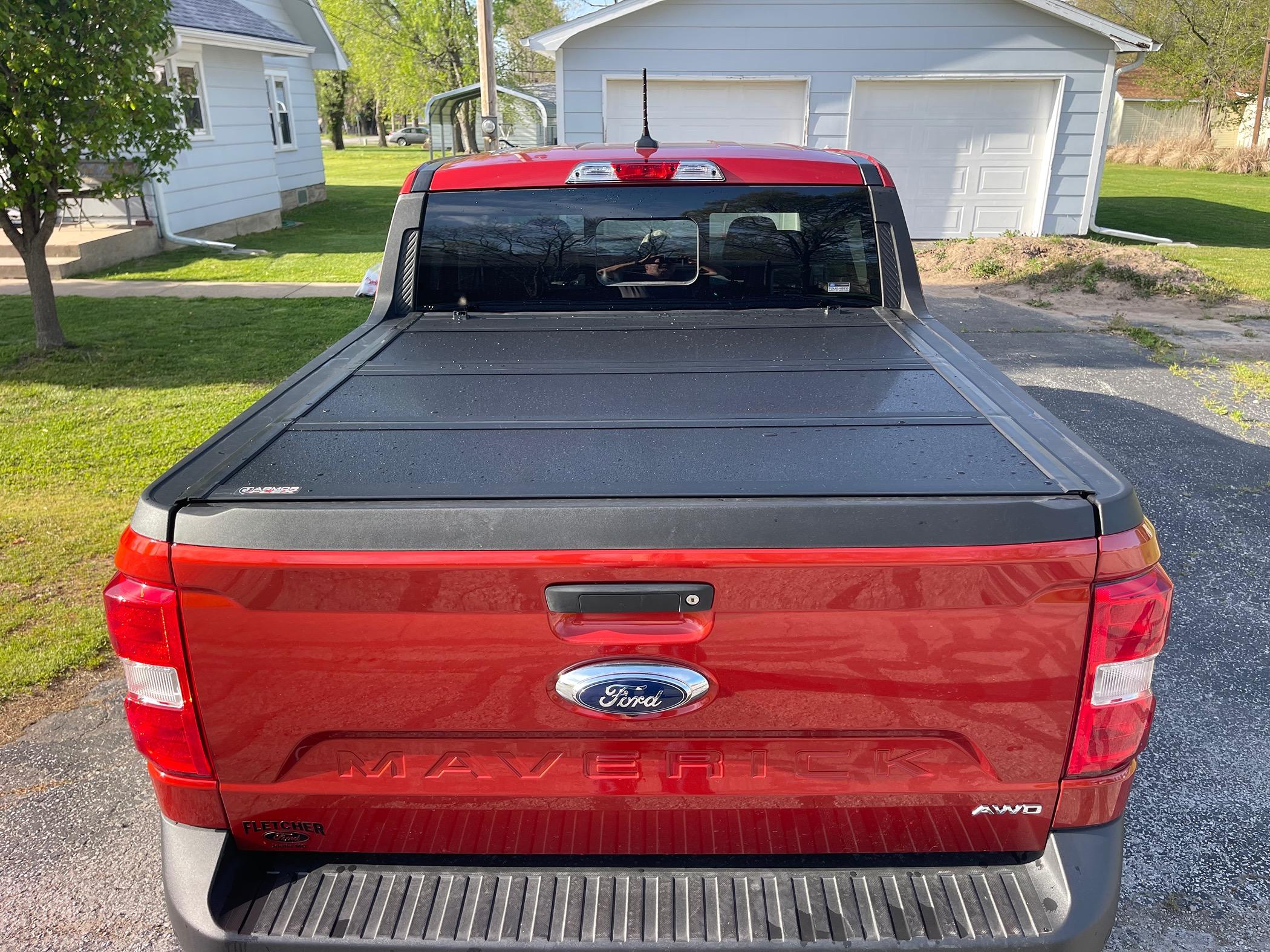 Ford Maverick Installed EGR wind deflectors and Undercover Armor Flex bed cover today IMG_1272