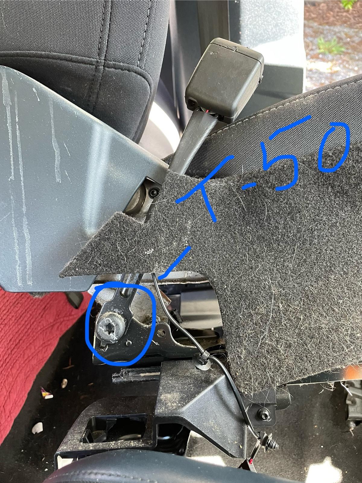 Ford Maverick Replace Front Seatbelt IMG_7410