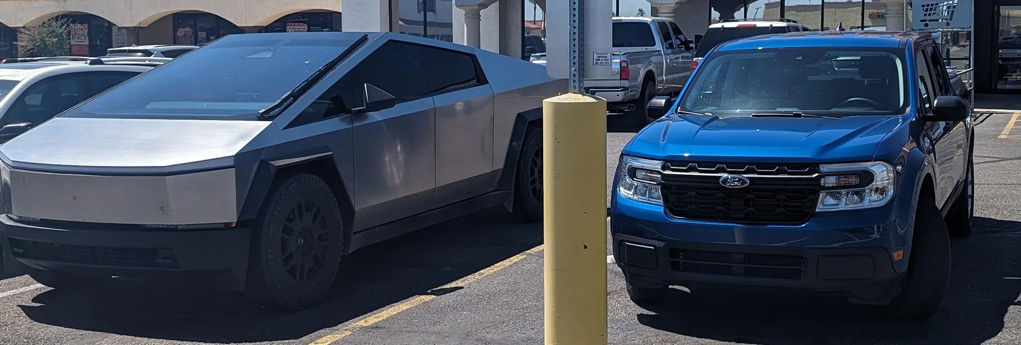 Ford Maverick Tesla cyber truck compared to Maverick on CNN PXL_20240411_195024218