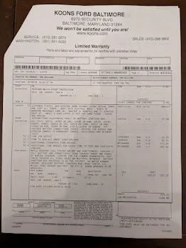 Ford Maverick Hybrid problems after recalls done (software based) Maverick-RapairReceipt