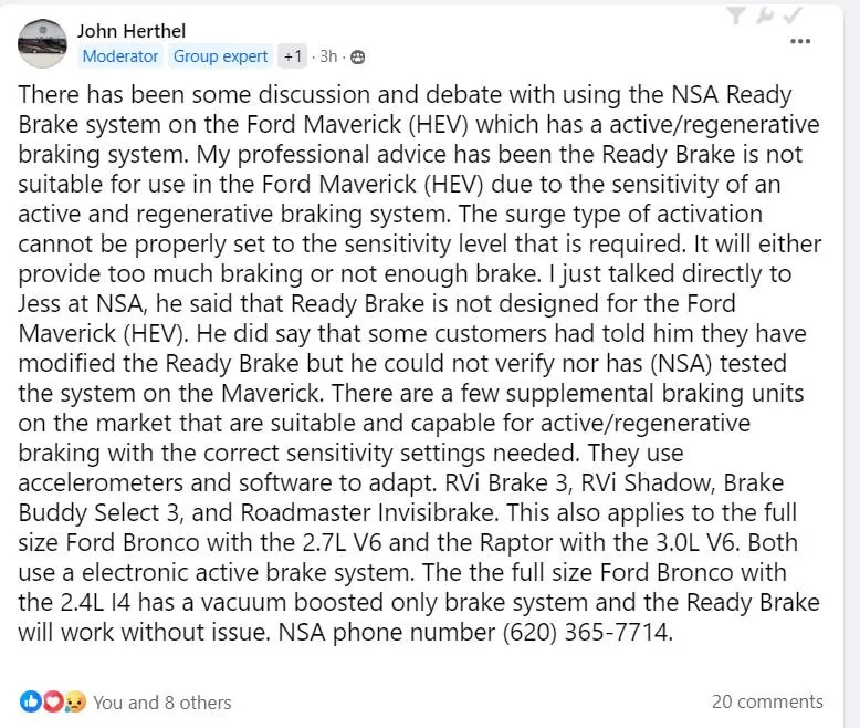 Ford Maverick Demco Flat-Tow Setup Instructions, with comparison to Blue Ox and Roadmaster NSA Brak