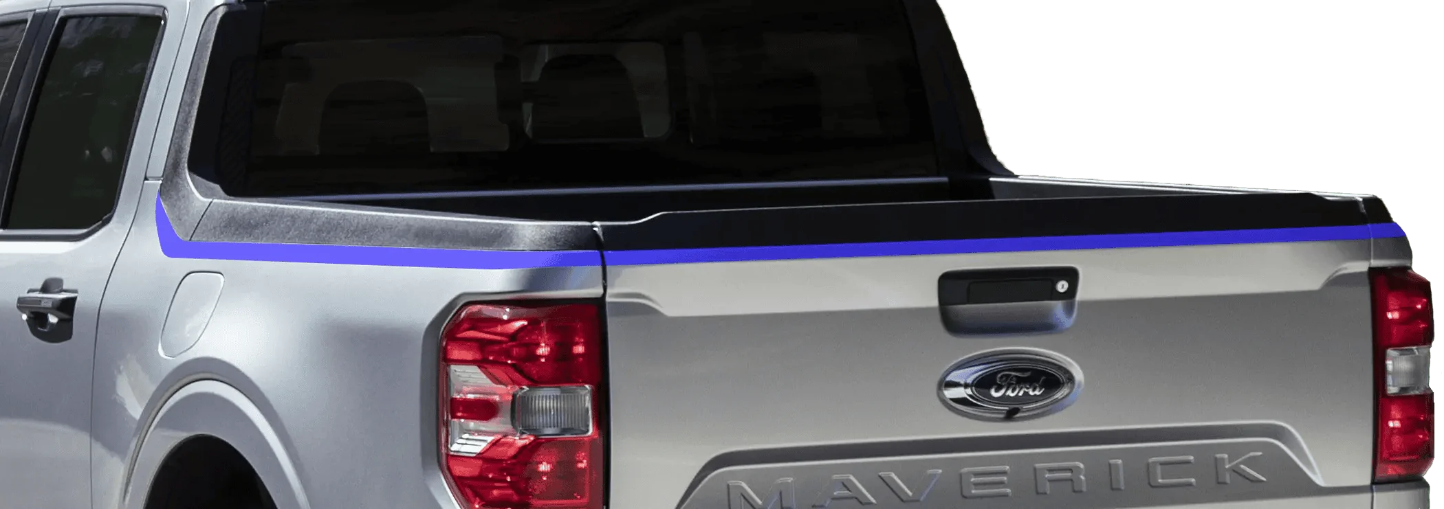 Ford Maverick New Upper Bed Side and Upper Tailgate Accent Stripes Now Available for the Maverick. 2022-Maverick-USBA-ON