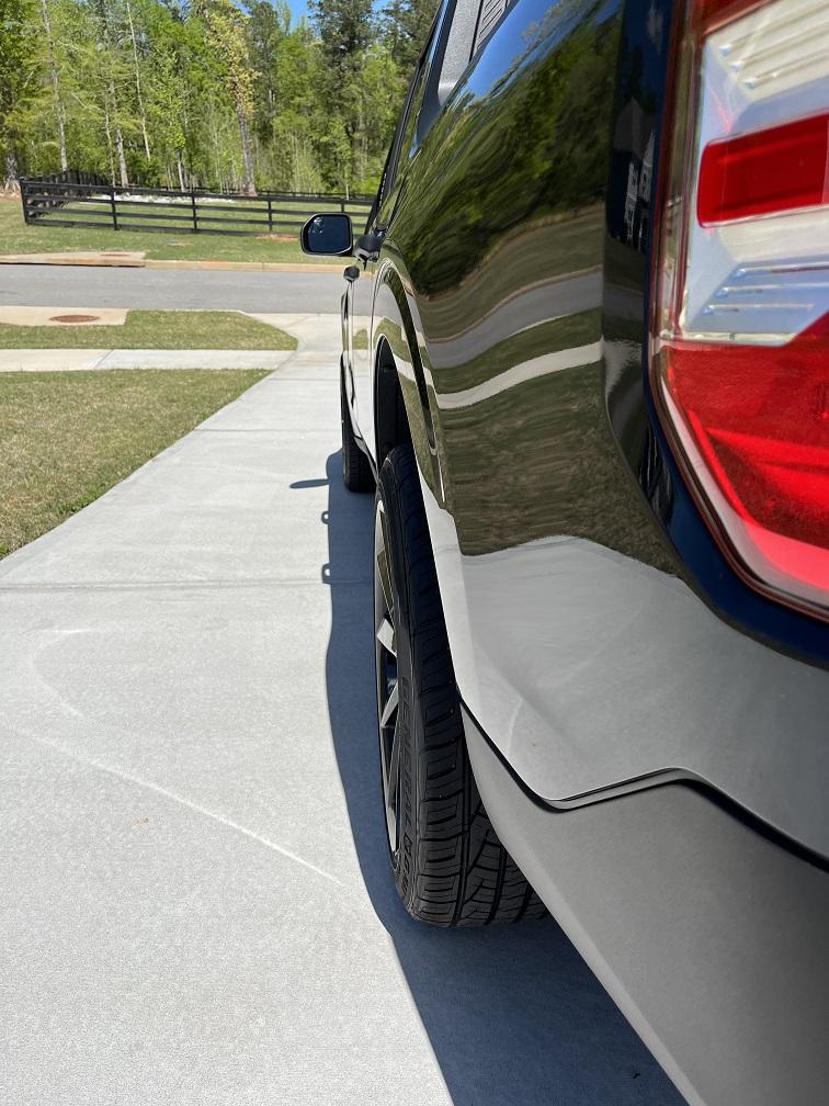 Ford Maverick What size wheel spacer (difference) to even front and rear? af_blue_back2front-
