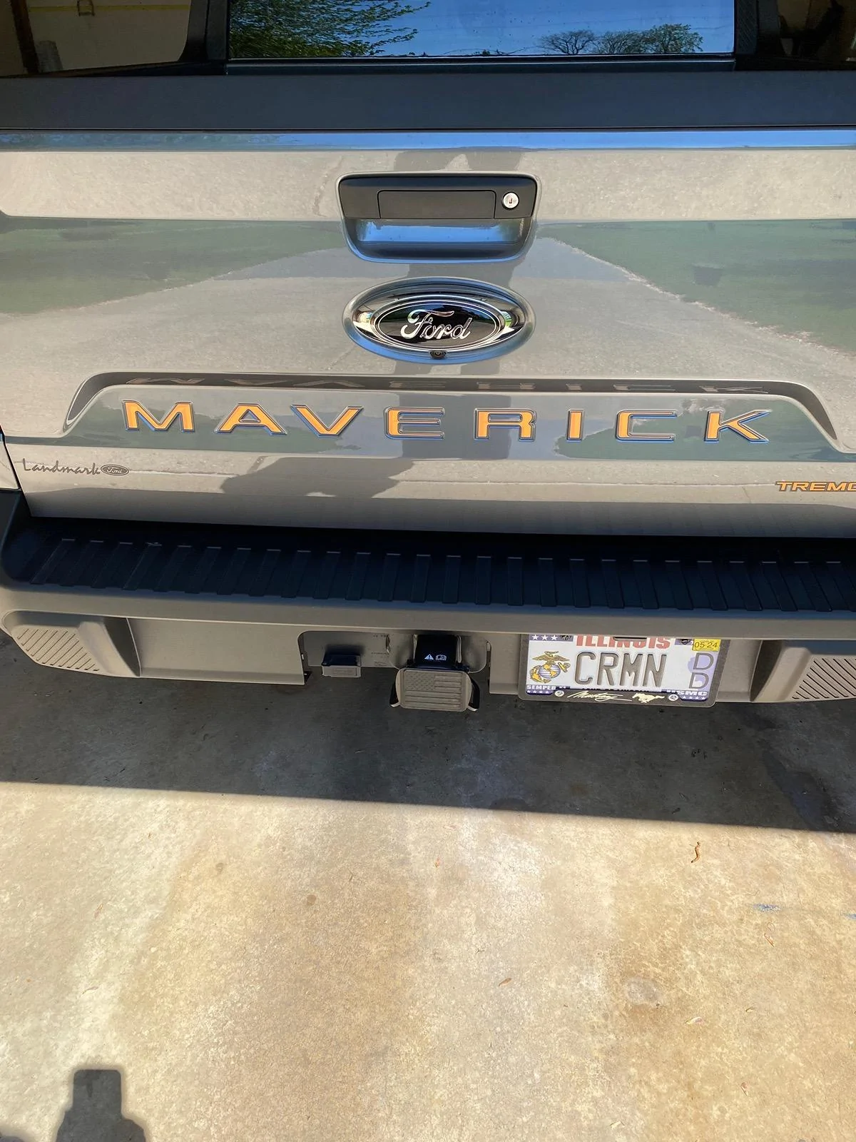 Ford Maverick Orange Tremor tailgate lettering installed IMG_2440