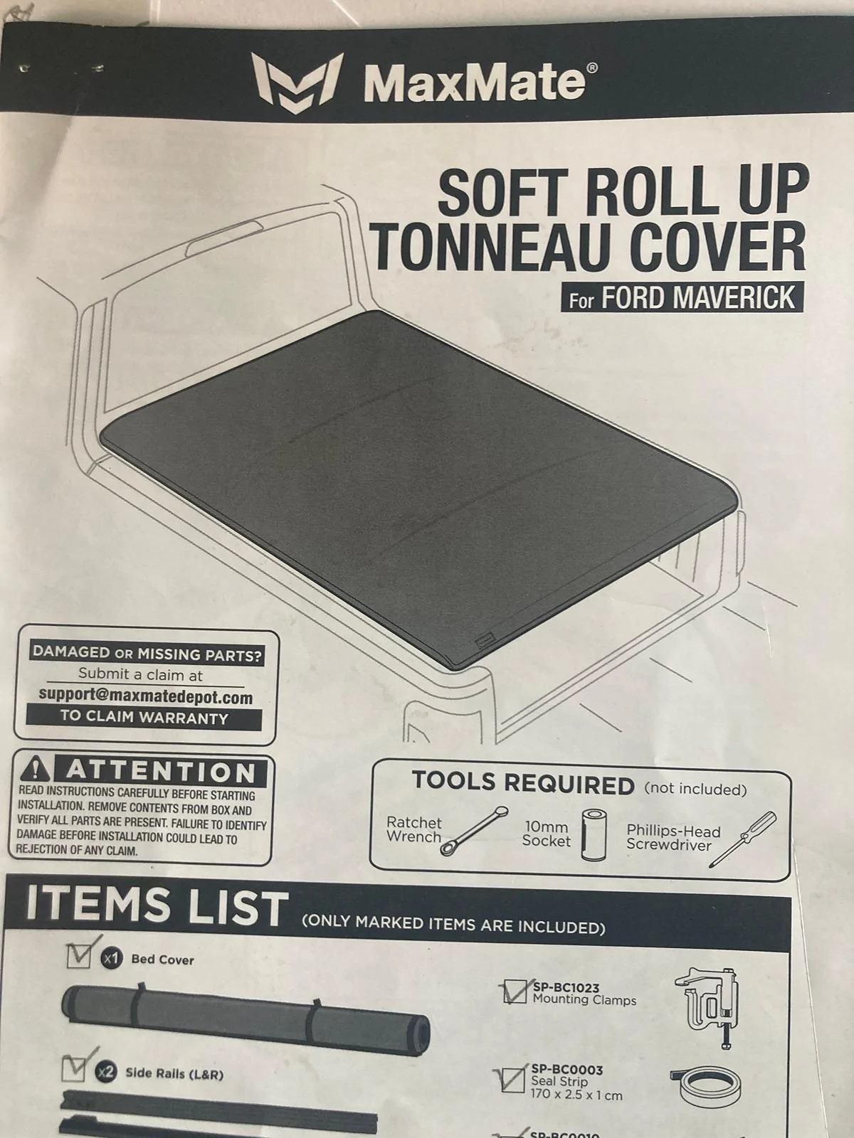 Ford Maverick MaxMate Soft Roll Up Tonneau Cover  $120 IMG_1956[1]