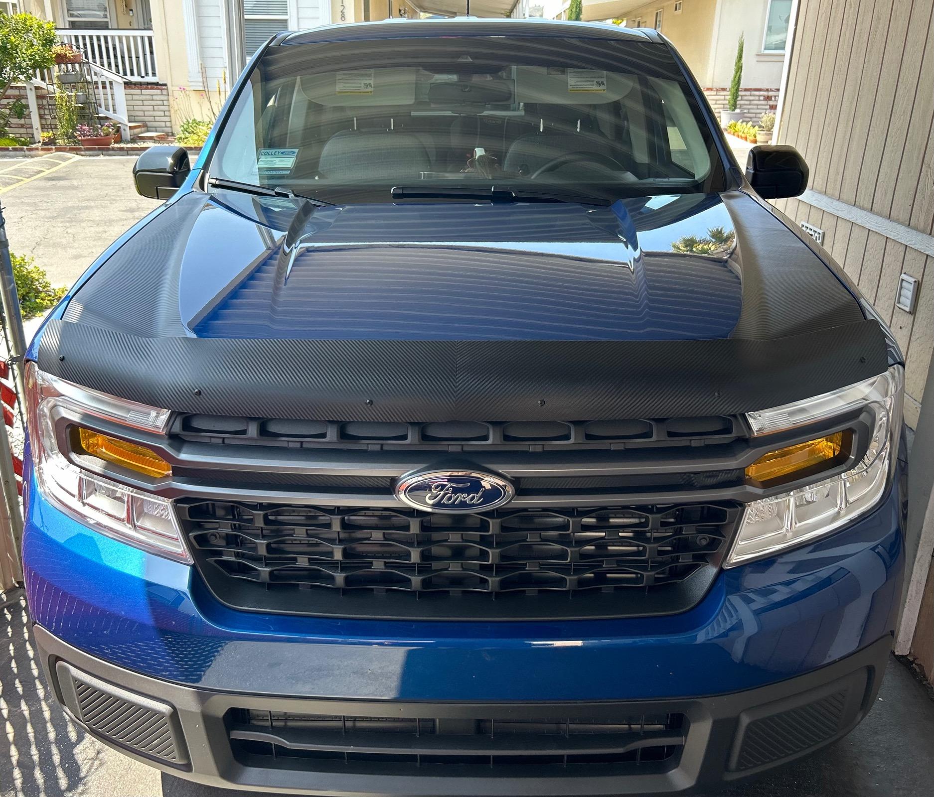 Ford Maverick EGR bolt hood deflector ( carbon fiber wrap style ) IMG_9028