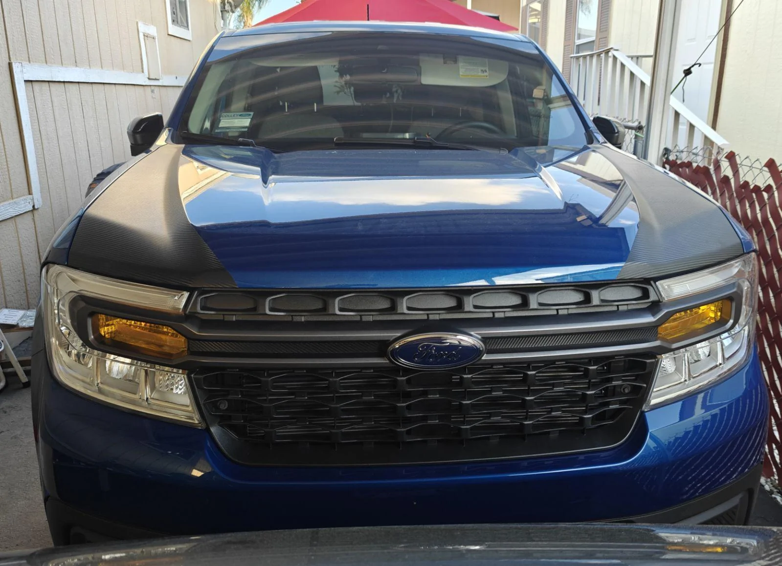 Ford Maverick EGR bolt hood deflector ( carbon fiber wrap style ) image000000