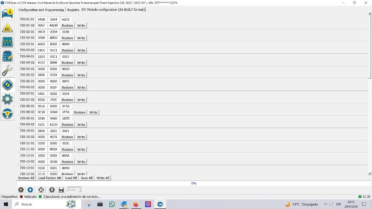 Ford Maverick ULTIMATE FORSCAN Ford Maverick Spreadsheet (MASTERLIST) 🗒️ IPC 1