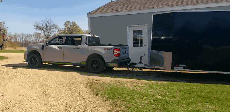 Ford Maverick Towed the car in 16' trailer with ease. 20230426_165453_1