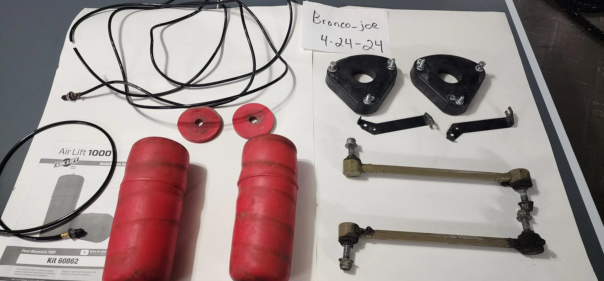 Ford Maverick Air lift rear helper bags $65 20240425_075001
