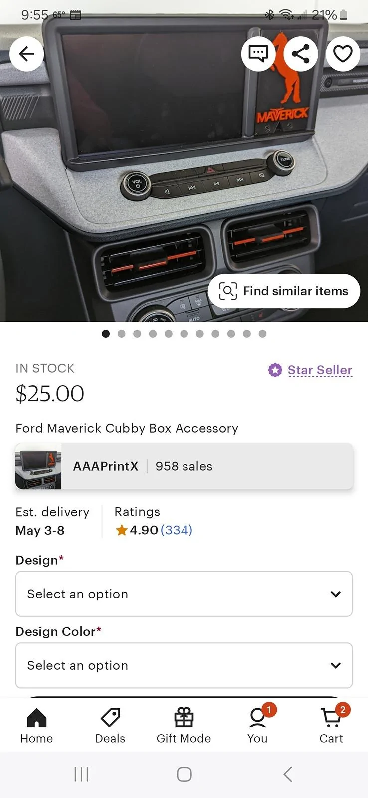 Ford Maverick Tailgate letters Screenshot_20240429_095532_Etsy