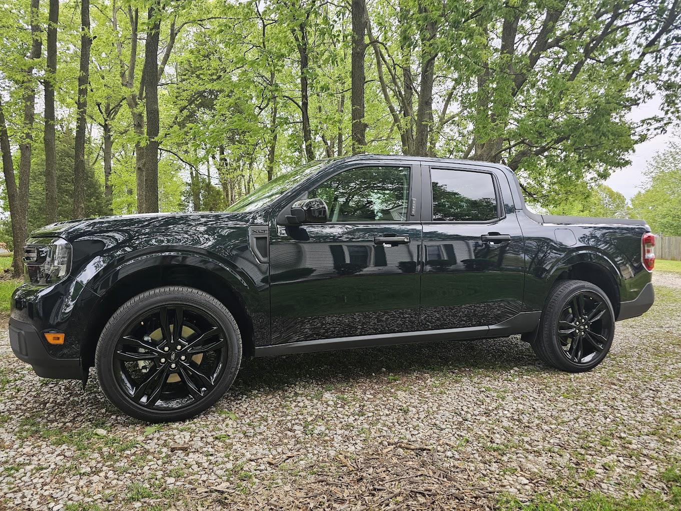Ford Maverick 21" Edge ST wheels installed on BAP Alto Blue Hybrid wheels 2