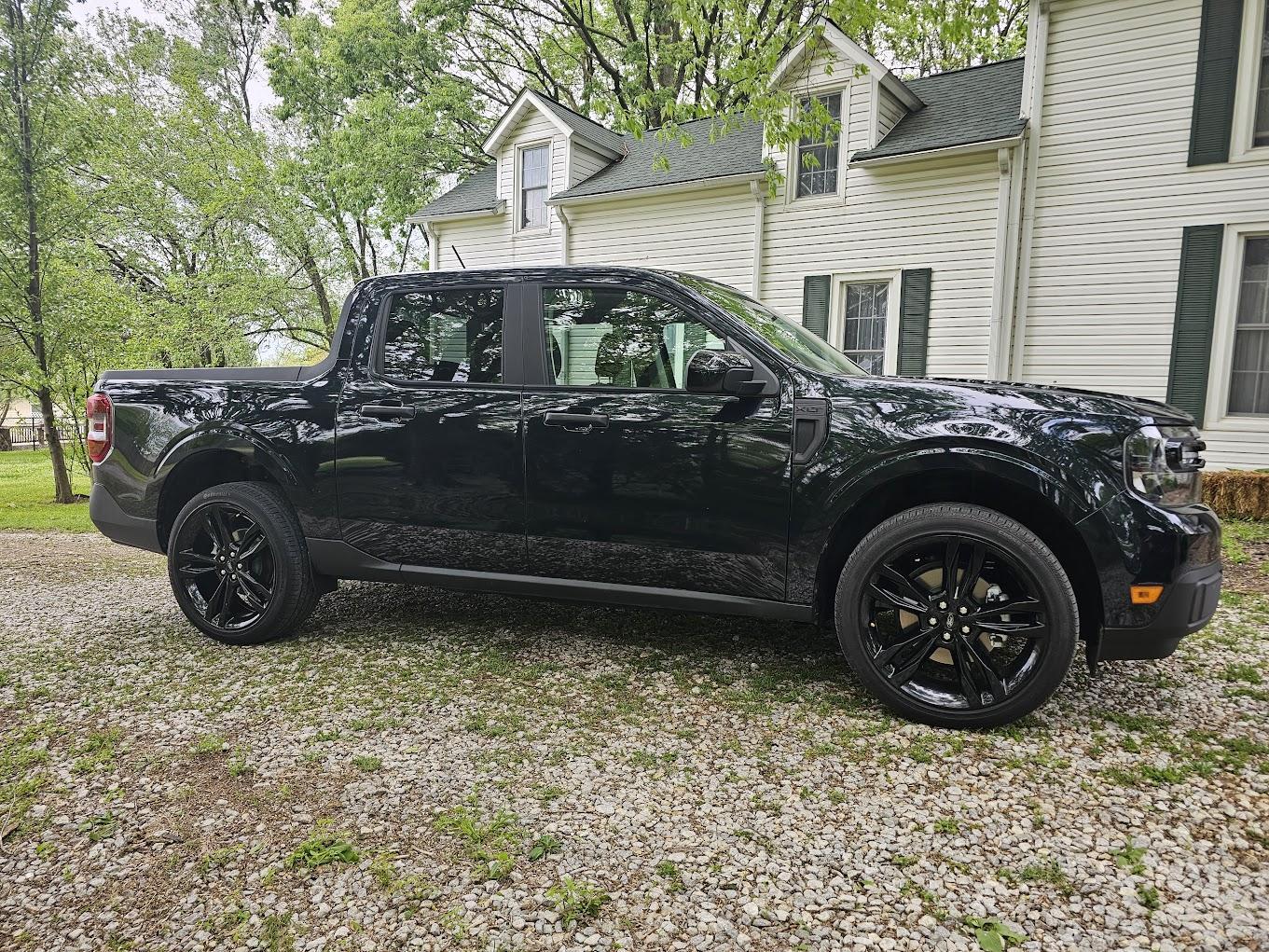 Ford Maverick 21" Edge ST wheels installed on BAP Alto Blue Hybrid wheels 4