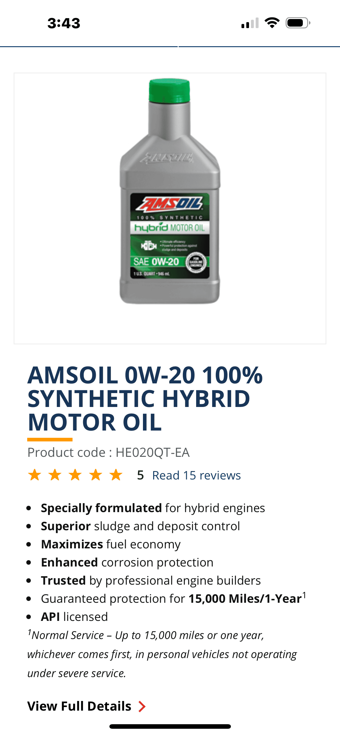 Ford Maverick Is anybody using Amsoil? IMG_3535