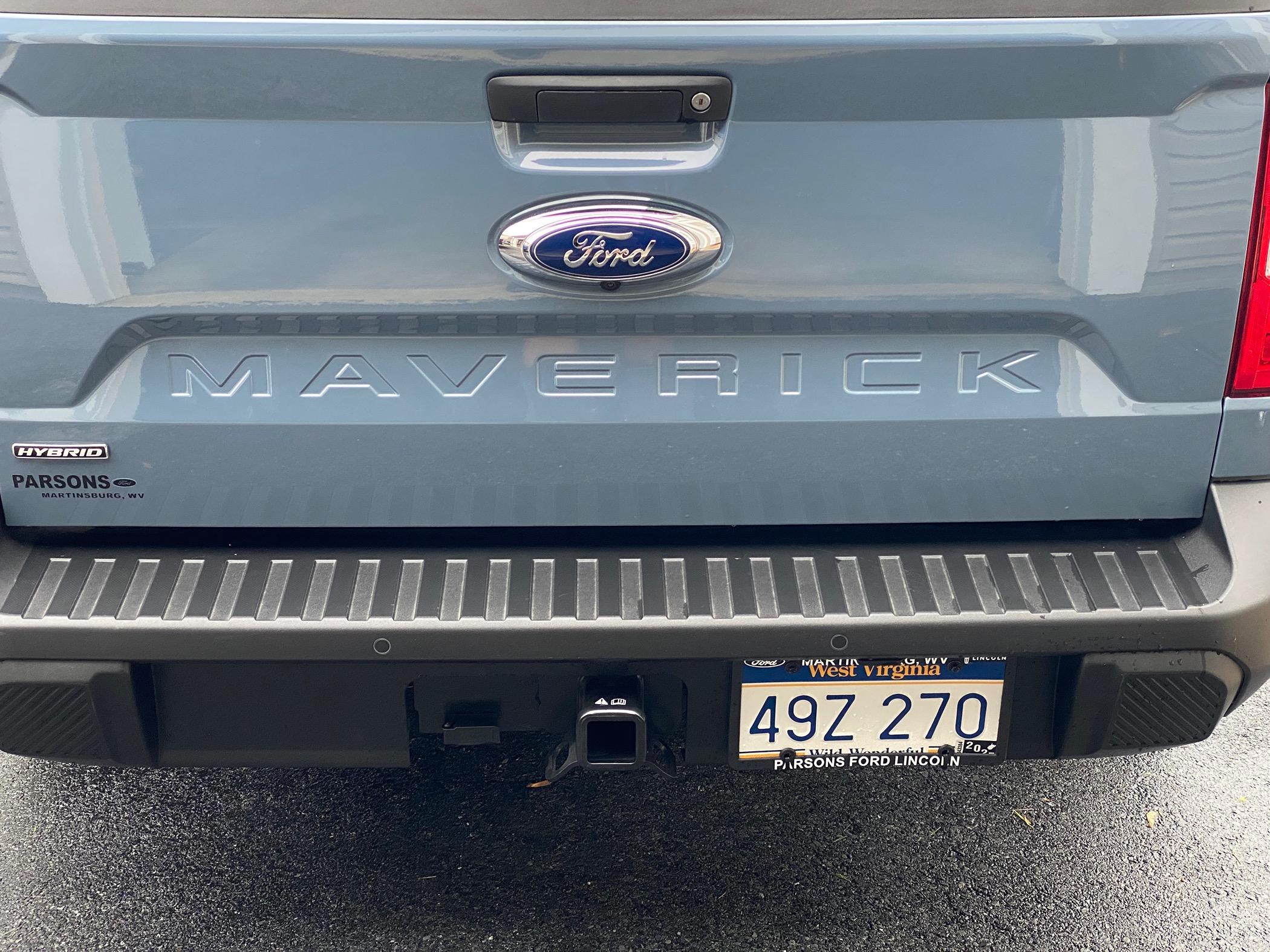 Ford Maverick Tailgate letters before and after IMG_8157
