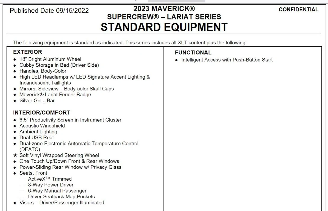 Ford Maverick Tremor or FX4? MY2023 Lariat over XLT