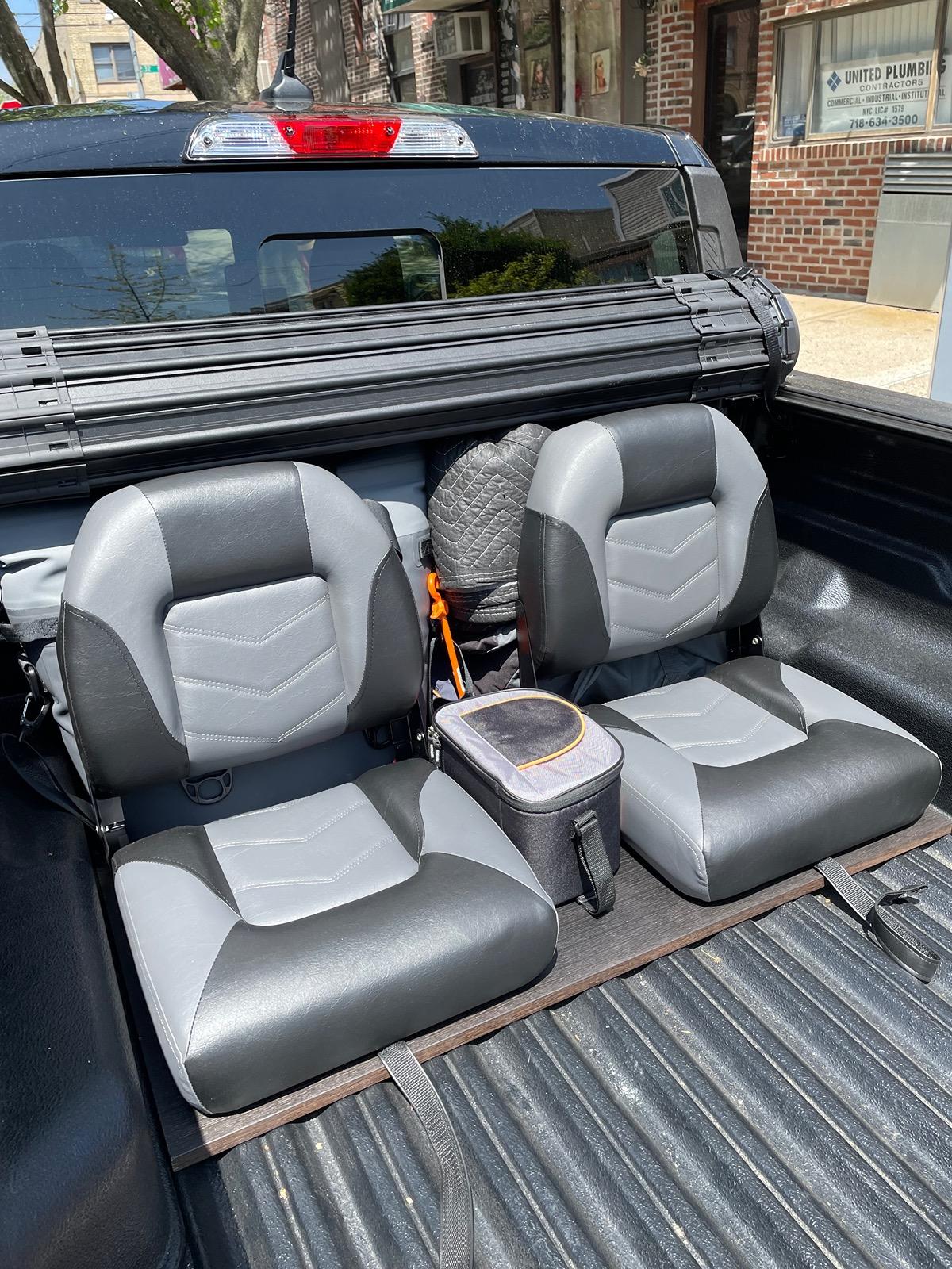 Ford Maverick Fun post for me - new bed seats installed for tailgating IMG_0738