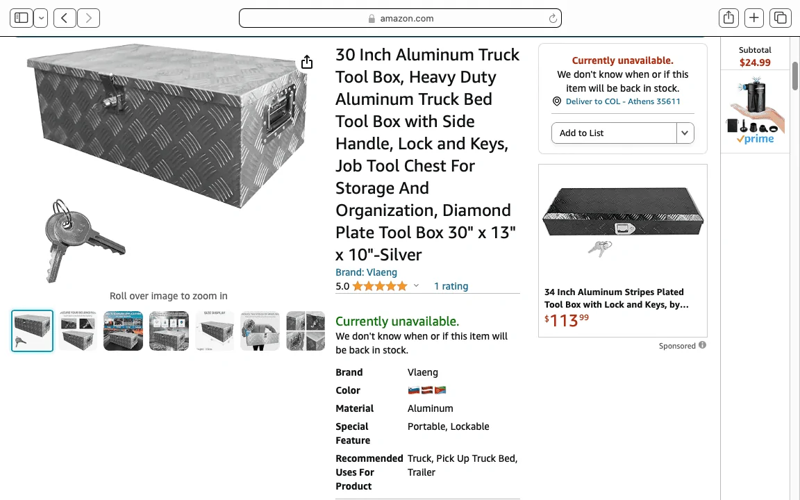 Ford Maverick Adding to my Truck Bed: step ladder, molle panel, bed divider, storage box & more Screenshot 2024-05-01 at 9.17.34 PM