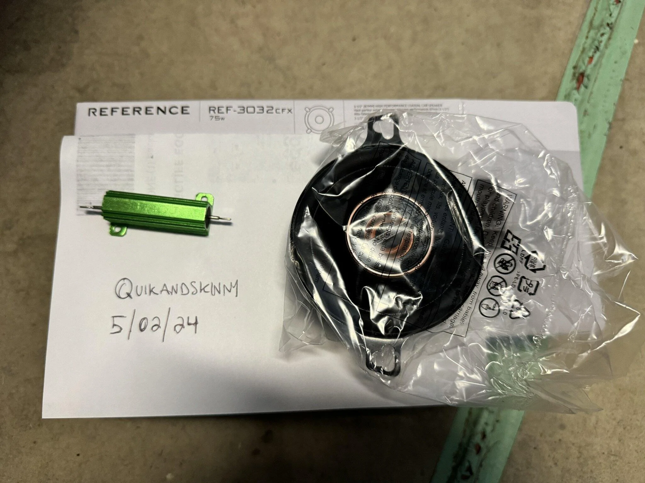 Ford Maverick Single Infinity Reference REF-3032CFX and resistor IMG_5022