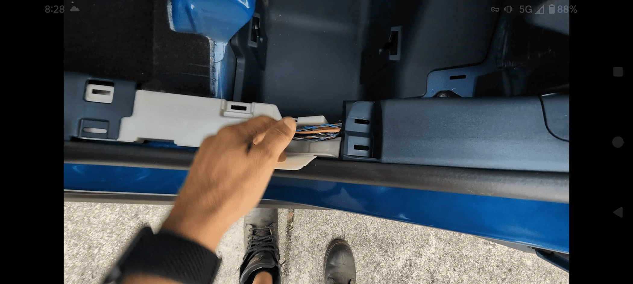 Ford Maverick Subwoofer install using rear speaker wires, no cutting or speaker panel removal 1000000470