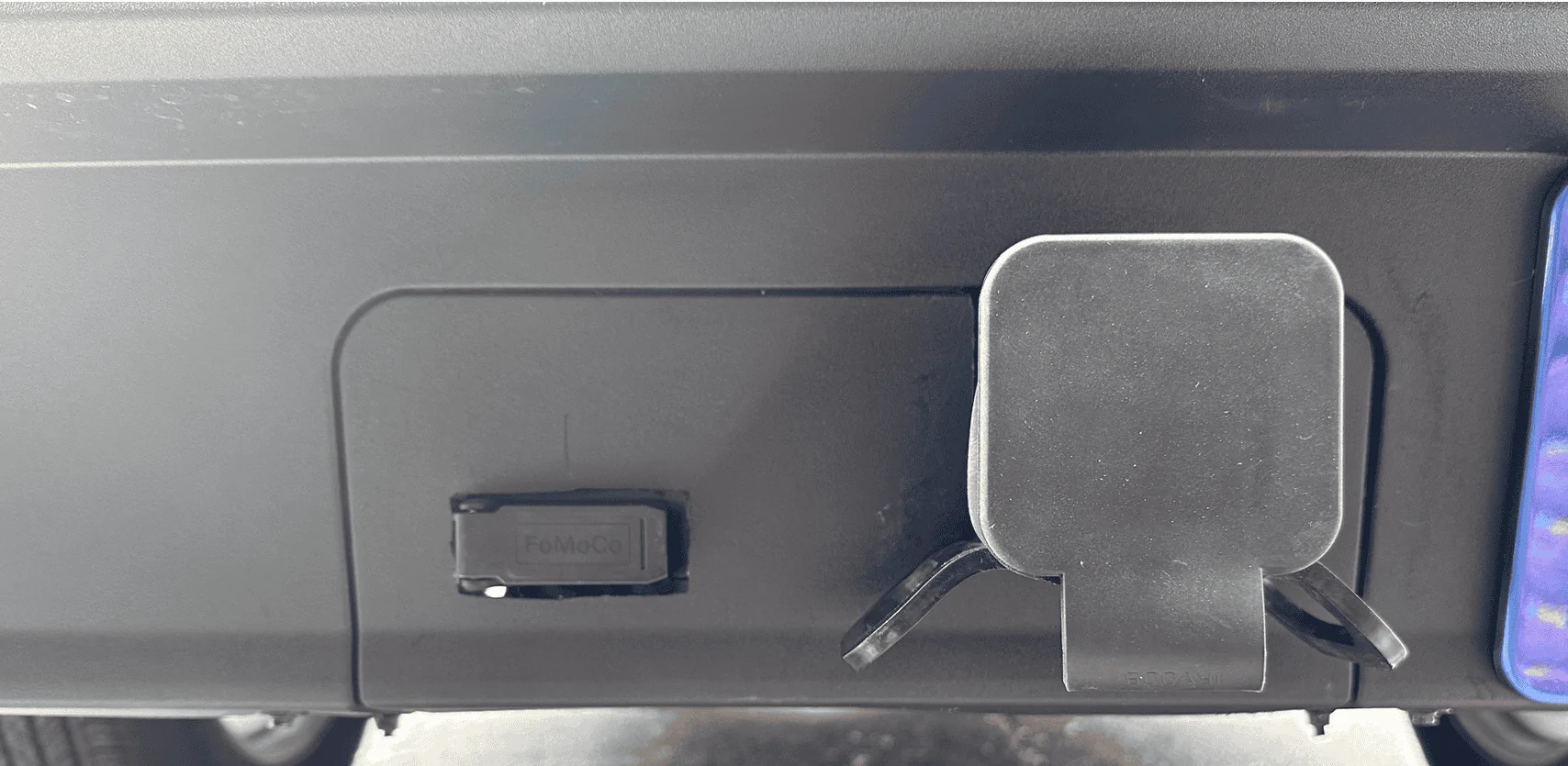 Ford Maverick Clean up area around the trailer hitch cover