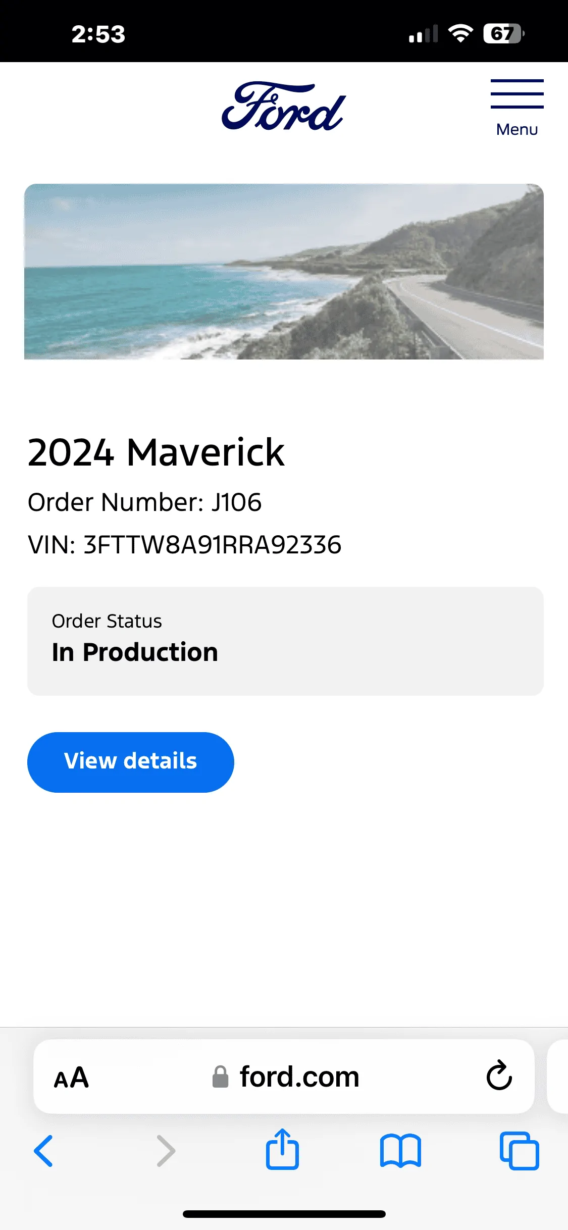 Ford Maverick On my ford account it in production IMG_5008