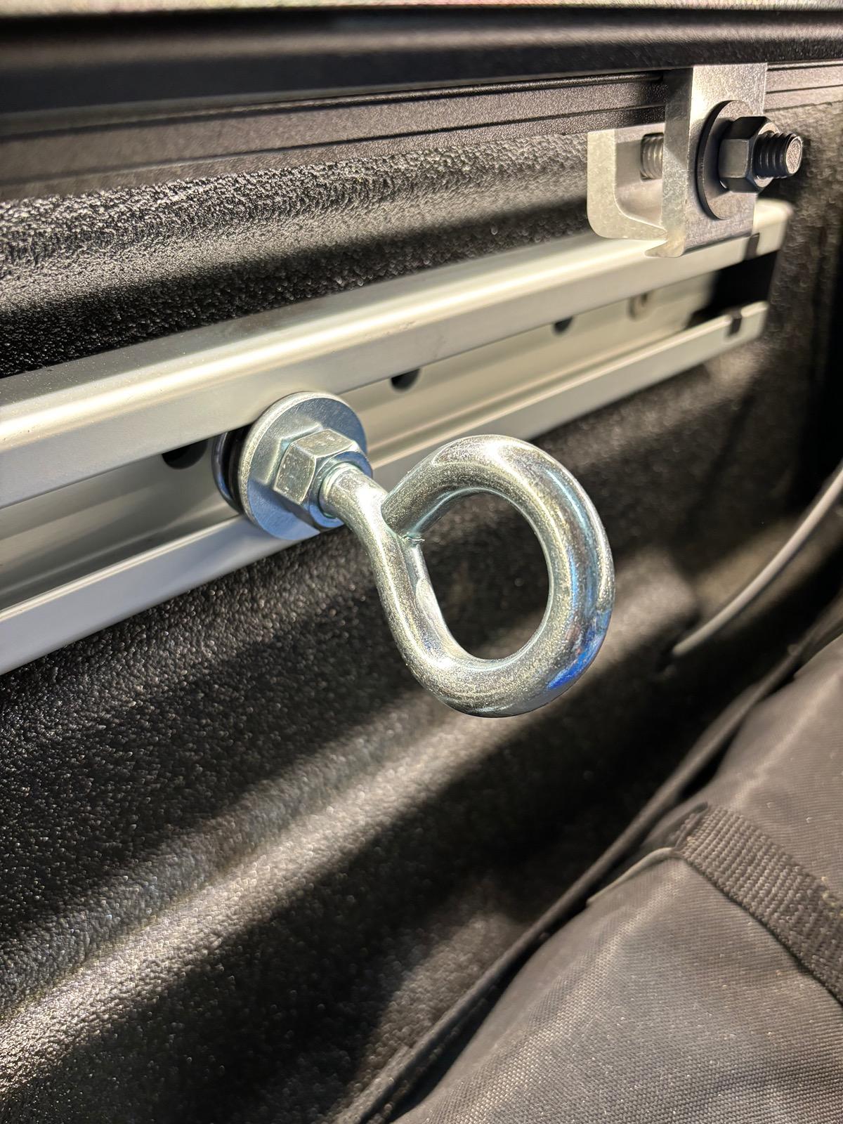 Ford Maverick Added Eye bolts to ford cargo management IMG_7998