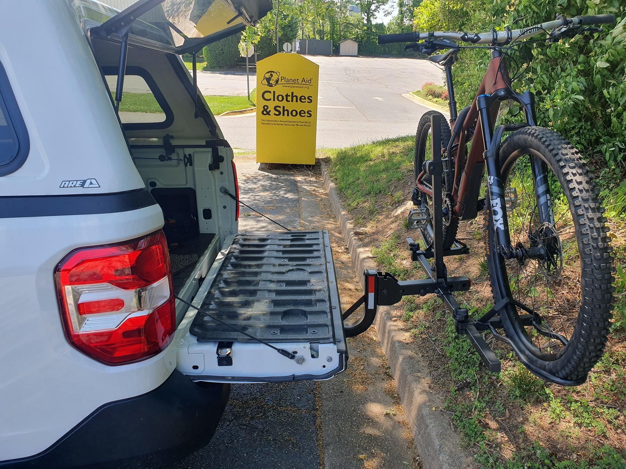 Ford Maverick New bike day! My 1UP hitch bike rack set up 20240513_125946