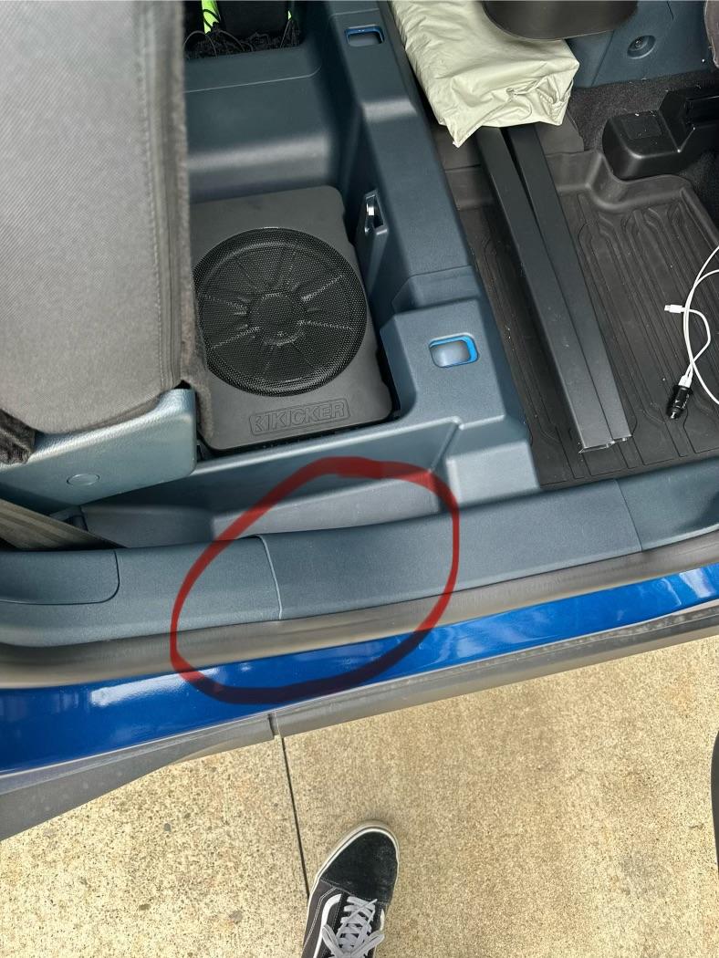 Ford Maverick Subwoofer install using rear speaker wires, no cutting or speaker panel removal IMG_3489