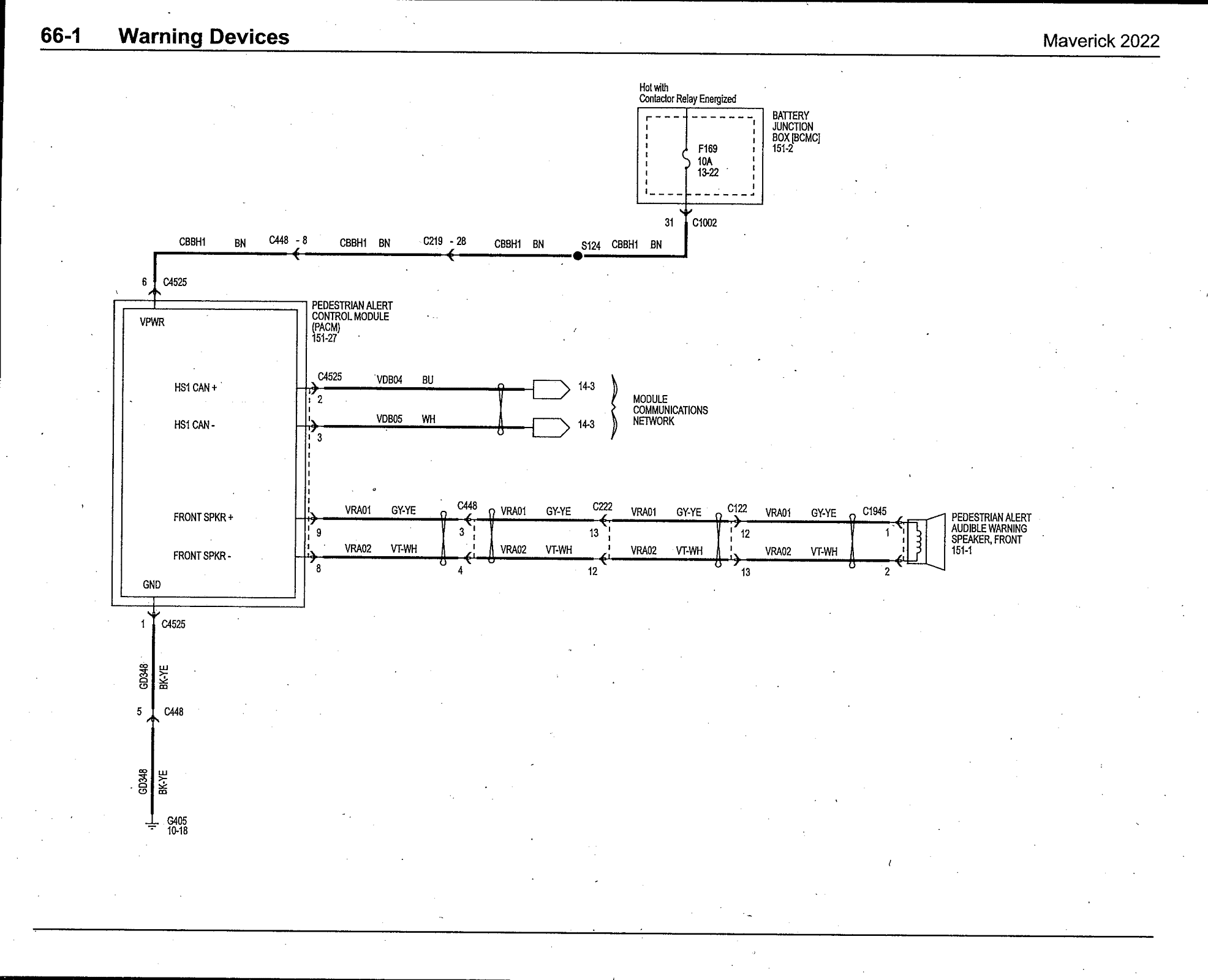 Ford Maverick MegaOhm external speaker bypass kit installed PACM-schematic