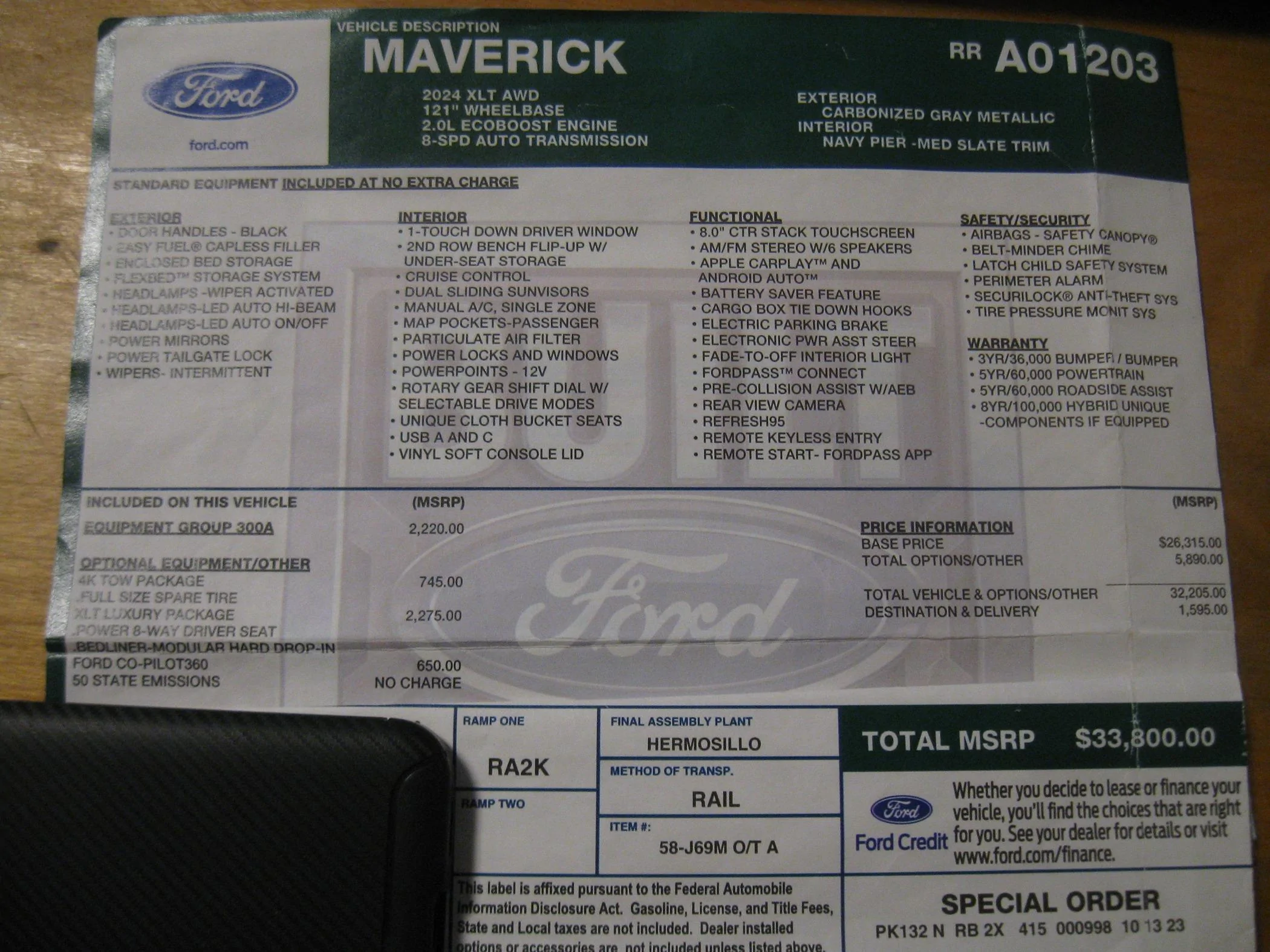 Ford Maverick First New Truck for Old Truck Guy IMG_0052