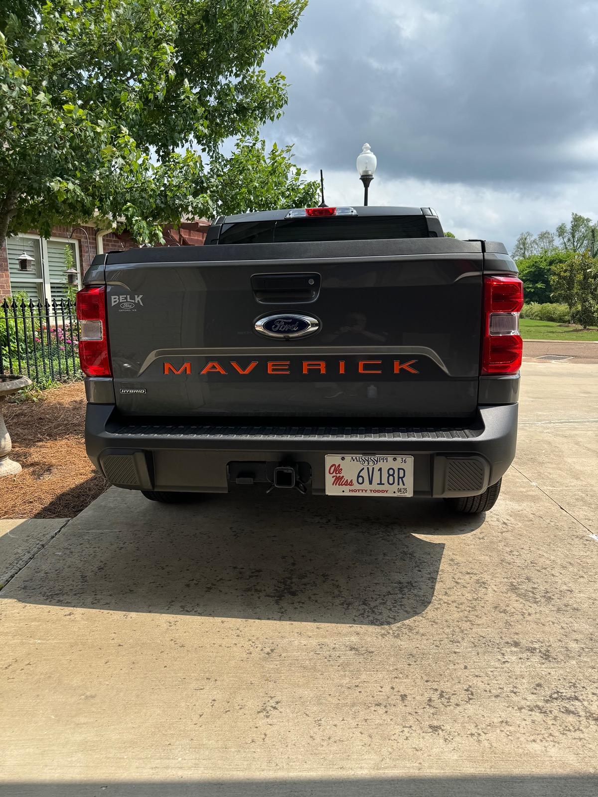 Ford Maverick Tailgate letters IMG_3570
