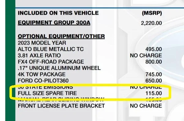 Ford Maverick Mini Spare Tire Recall. Full Size Spare Replacements 2023 spare tire option