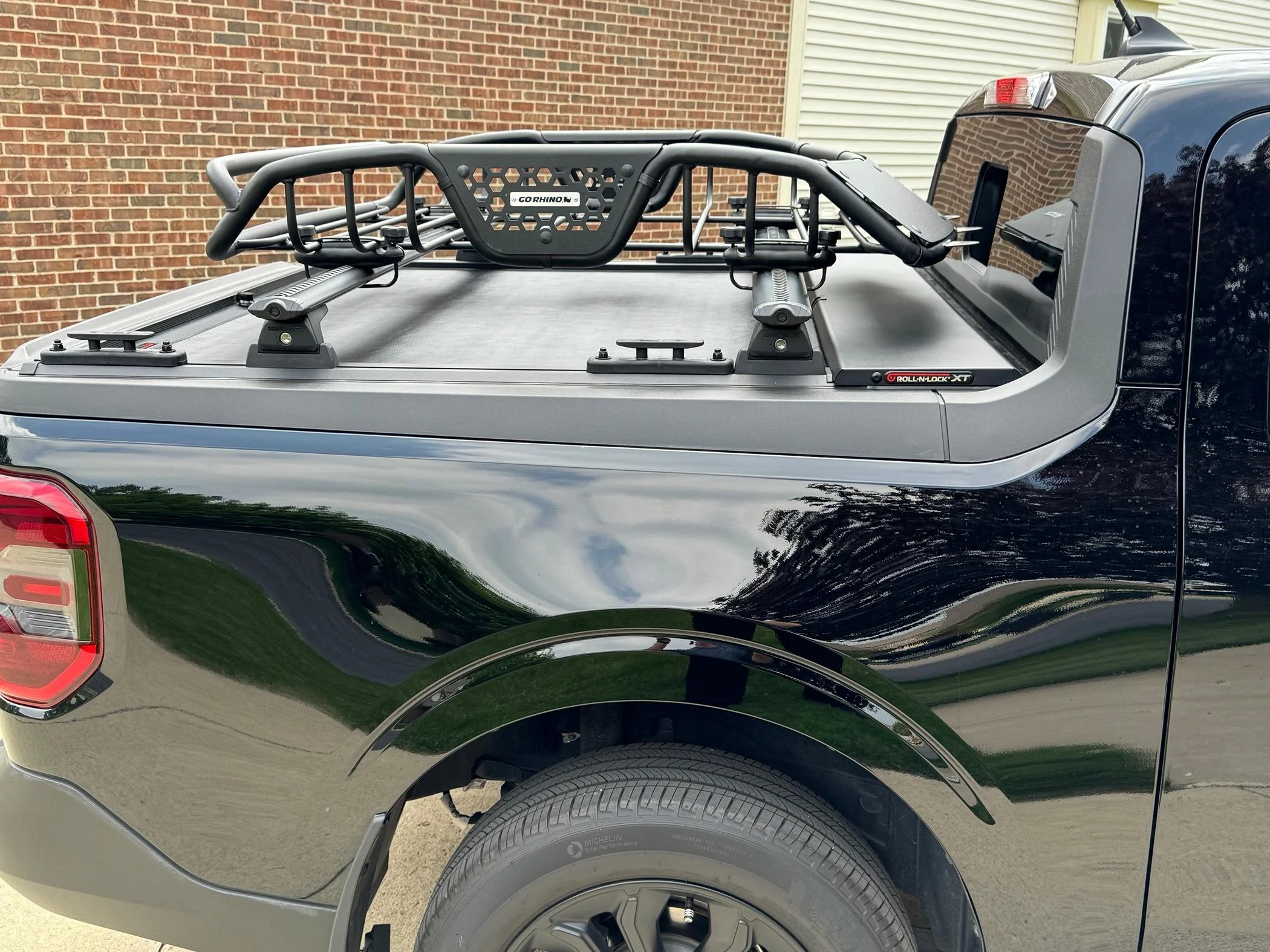 Ford Maverick Rhino Rack installed on the bed of my Mav IMG_6072