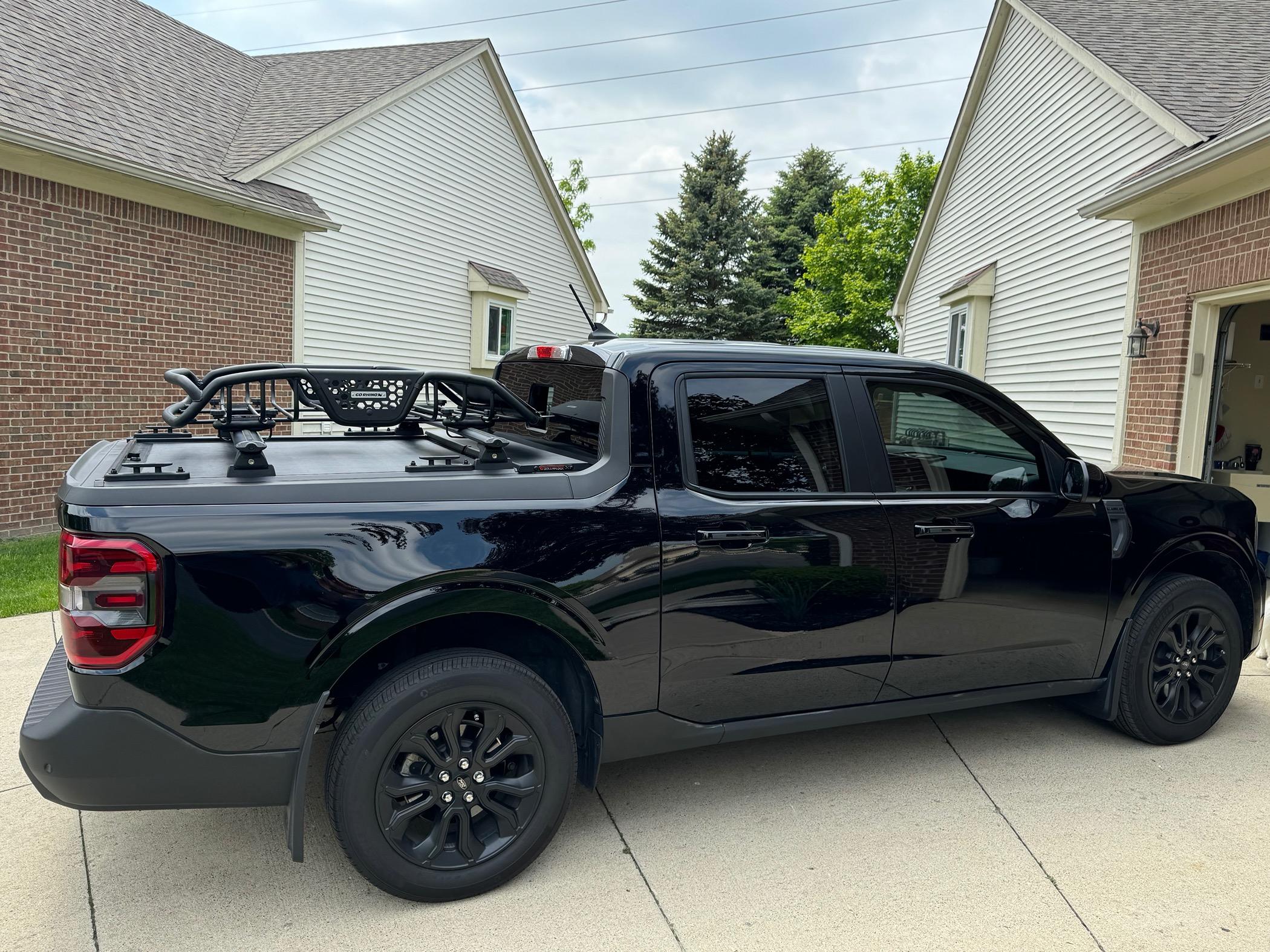 Ford Maverick Rhino Rack installed on the bed of my Mav IMG_6073