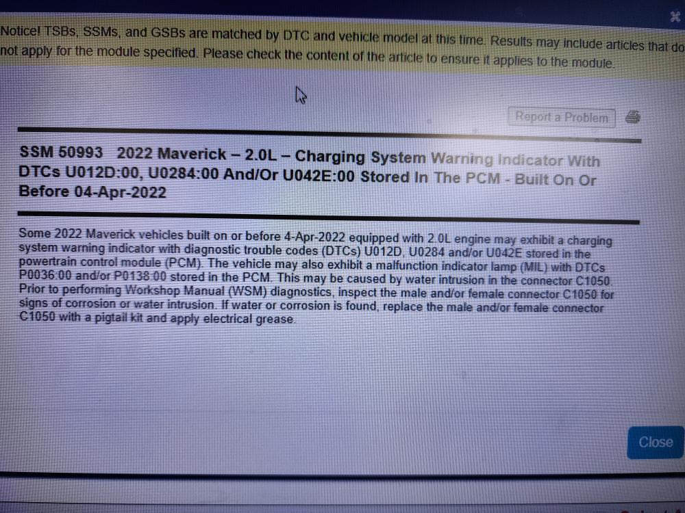 Ford Maverick Charging system service warning could be this issue for you F41F59AF-1EA9-4DA8-A5DD-3E512AA5DAD7