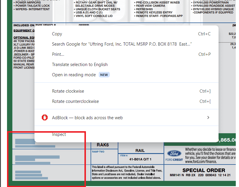 Ford Maverick Order wrong address? ws shipping and sold to area